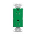 Product Image of Heavy-Duty Industrial Duplex Receptacle, #14-10 Awg 15A 125V, Green, TR6252CDGN