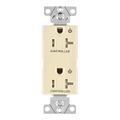 Product Image of Commercial Duplex Receptacle, Dual Control, #14-10 Awg 20A 125V, Almond, 2-Pole 3-Wire, TR6352CDA