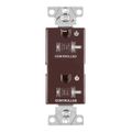 Product Image of Commercial Duplex Receptacle, Dual Control, #14-10 Awg 20A 125V, Brown, 2-Pole 3-Wire, TR6352CDB