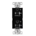 Product Image of Commercial Duplex Receptacle, Dual Control, #14-10 Awg 20A 125V, Black, 2-Pole 3-Wire, TR6352CDBK