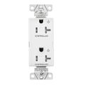 Product Image of Commercial Duplex Receptacle, Dual Control, #14-10 Awg 20A 125V, 2-Pole 3-Wire, TR6352CDW