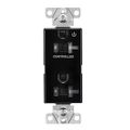 Product Image of Commercial Duplex Receptacle, Half Control, #14-10 Awg 20A 125V, Black, 2-Pole 3-Wire, TR6352CHBK