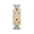 Product Image of Heavy-Duty Industrial Duplex Receptacle, #14-10 Awg 20A 125V, Ivory, TR6352V-BOX