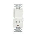 Product Image of Commercial Combo Switch, Auto-Grnd, #14-#12 Awg 15A 120/277V Switch, 125V Recept, Rocker, White, TR7730W