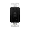 Product Image of Combination 3.6A Usb Charger With Duplex Receptacle, 15A, 125V, Bk, TR7765BK-BOX