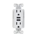 Product Image of Combination 3.6A Usb Charger With Duplex Receptacle, 15A, 125V, Sg, TR7765SG-KB-L