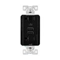 Product Image of Combination 3.6A Usb Charger With Duplex Receptacle, 20A, 125V, Bk, Flush, TR7766BK-BOX