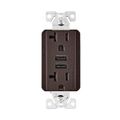 Product Image of Combination 3.6A Usb Charger With Duplex Receptacle, 20A, 125V, Rb, #12-14 Awg, TR7766RB-KB-L