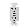Product Image of Combination 3.6A Usb Charger With Duplex Receptacle, 20A, 125V, Sg, #12-14 Awg, TR7766SG-KB-L