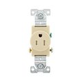 Product Image of Commercial Single Receptacle, #14-10 Awg 15A 125V, Side Wire, Ivory, TR817V-BOX