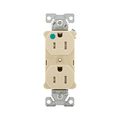 Product Image of Arrow Hart Heavy-Duty Duplex Receptacle, #14-10 Awg 15A, 125V, Ivory, Pvc Body, Duplex, TR8200V