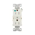 Product Image of Arrow Hart Heavy-Duty Duplex Receptacle, #14-10 Awg 15A, Healthcare 125V, Pvc Body, Duplex, TR8200W
