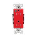 Product Image of Arrow Hart Duplex Receptacle, #14-10 Awg 15A, Healthcare 125V, Red, Pvc Body, Duplex, TR8262RD