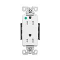 Product Image of Arrow Hart Duplex Receptacle, #14-10 Awg 15A, Healthcare 125V, Pvc Body, Duplex, TR8262W