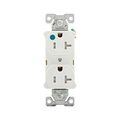 Product Image of Arrow Hart Heavy-Duty Duplex Receptacle, #14-10 Awg 20A, 125V, Pvc Body, 5-20R, Duplex, TR8300W