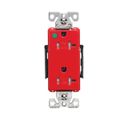 Product Image of Arrow Hart Duplex Receptacle, #14-10 Awg 20A, Healthcare 125V, Red, Pvc Body, 5-20R, Duplex, TR8362RD