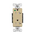 Product Image of Arrow Hart Duplex Receptacle, #14-10 Awg 20A, Healthcare 125V, Ivory, Pvc Body, 5-20R, Duplex, TR8362V