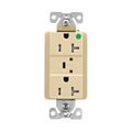 Product Image of Tvss Receptacle, Hg, Led Indicat & Alarm, #14-#10 Awg 20A, 840J, Ivory, Straight Blade, TR8362VS