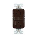 Product Image of Slim Afci Receptacle, Visual Trip Indicator Light, 15A, 125 V, Afci, Brown, Pvc, 2-Pole 3-Wire, TRAF15B