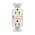 Product Image of Slim Afci Receptacle, Visual Trip Indicator Light, 15A, 125V, Afci, Light Almond, Pvc, 2-Pole, TRAF15LA