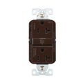Product Image of Slim Afci Receptacle, #14 -10 Awg 20A, 125V, Afci, Back & Side Wire, Brown, 5-20R, 2-Pole 3-Wire, TRAF20B