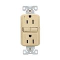 Product Image of Slim Afgf Receptacle, Self-Test, #14 -10 Awg 15A 125V, Afgf, Ivory, 2-Pole 3-Wire, TRAG15V