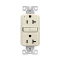 Product Image of Slim Afgf Receptacle, Self-Test, #14 -10 Awg 20A 125V, Afgf, Light Almond, 5-20R, 2-Pole 3-Wire, TRAG20LA