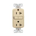 Product Image of Slim Afgf Receptacle, Self-Test, #14 -10 Awg 20A 125V, Afgf, Ivory, 5-20R, 2-Pole 3-Wire, TRAG20V