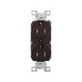 Product Image of Commercial Duplex Receptacle, #14-10 Awg 15A 125V, Back & Side, Brown, Pvc Body, TRBR15B-BXSP