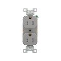 Product Image of Commercial Duplex Receptacle, #14-10 Awg 15A 125V, Back & Side, Gray, Pvc Body, TRBR15GYBXSP