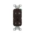 Product Image of Commercial Duplex Receptacle, #14-10 Awg 20A 125V, Back & Side, Brown, Pvc Body, 5-20R, TRBR20B-BXSP