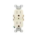 Product Image of Commercial Duplex Receptacle, #14-10 Awg 15A 125V, SideWire, Almond, Pvc Body, TRCR15A