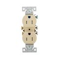 Product Image of Commercial Duplex Receptacle, #14-10 Awg 15A 125V, SideWire, Ivory, Pvc Body, TRCR15V
