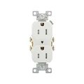 Product Image of Commercial Duplex Receptacle, #14-10 Awg 15A 125V, SideWire, Pvc Body, TRCR15W
