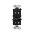 Product Image of Commercial Duplex Receptacle, #14-10 Awg 20A 125V, SideWire, Black, Pvc Body, 5-20R, TRCR20BK
