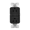 Product Image of Tamper-Resistant, Self-Test Gfci, 15A, 125V, Black, Slim Design, TRGF15BK