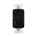 Product Image of Tamper-Resistant, Self-Test Gfci, 20A, 125V, Black, Slim Design, TRGF20BK
