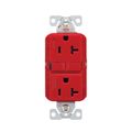 Product Image of Tamper-Resistant, Self-Test Gfci, 20A, 125V, Red, Slim Design, TRGF20RD