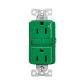 Product Image of Tamper-Resistant, Controlled, Self-Test Gfci, 15A, 125V, Green, Slim Design, TRGFC15GN