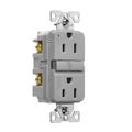 Product Image of Tamper-Resistant, Controlled, Self-Test Gfci, 15A, 125V, Gray, Slim Design, TRGFC15GY