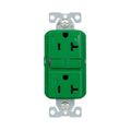 Product Image of Tamper-Resistant, Controlled, Self-Test Gfci, 20A, 125V, Green, Slim Design, TRGFC20GN