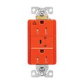 Product Image of Tvss Receptacle, Ig, Led Indicat & Alarm, #14-#10 Awg 15A, 840J, Orange, Straight Blade, TRIG5262RNS