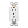 Product Image of Tvss Receptacle, Ig, Led Indicat & Alarm, #14-#10 Awg 15A, 840J, White Straight Blade, TRIG5262WS