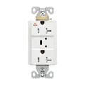 Product Image of Tvss Receptacle, Ig, Led Indicat & Alarm, #14-#10 Awg 20A, 840J, White Straight Blade, TRIG5362WS