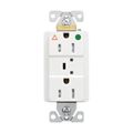 Product Image of Tvss Receptacle, Ig, Hg, Led Indicat & Alarm, #14-#10 Awg 15A, 840J, White Straight Blade, TRIG8262WS