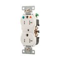 Product Image of Arrow Hart Heavy-Duty Duplex Receptacle, #14-10 Awg 20A, 125V, Gray, Impact-Resistant Nylon, TRIG8300GY