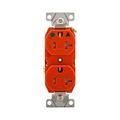 Product Image of Arrow Hart Heavy-Duty Duplex Receptacle, #14-10 Awg 20A, 125V, Orange, TRIG8300RN