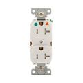 Product Image of Arrow Hart Heavy-Duty Duplex Receptacle, #14-10 Awg 20A, 125V, Impact-Resistant Nylon Face Base, TRIG8300W