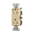 Product Image of Arrow Hart Duplex Receptacle, #14-10 Awg 20A, 125V, Gray, Impact-Resistant Nylon, TRIG8362GY