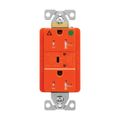 Product Image of Tvss Receptacle, Ig, Hg, Led Indicat & Alarm, #14-#10 Awg 20A, 840J, Orange, Straight Blade, TRIG8362RNS